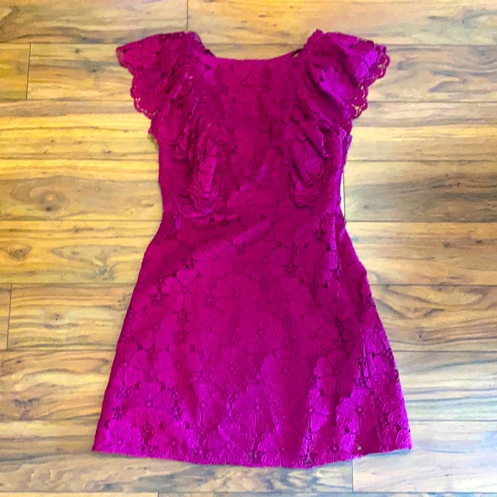 Fuchsia eyelet kate spade dress